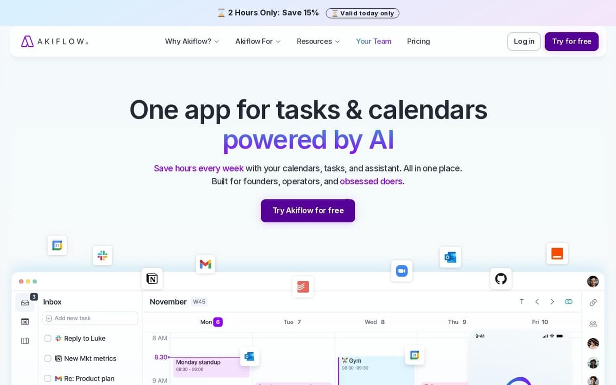 Akiflow preview