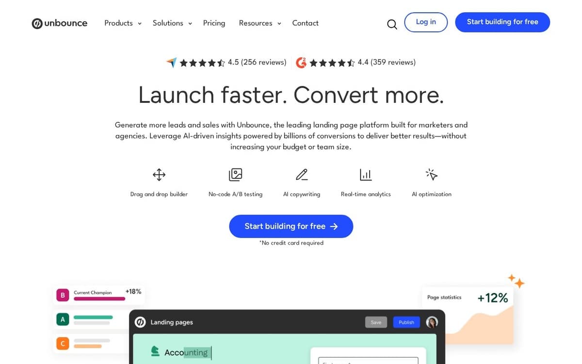 Unbounce preview